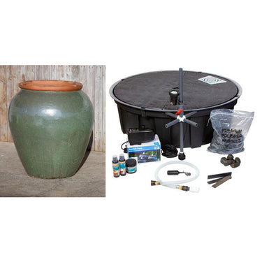 Oil Jar FNT40724 Ceramic Vase Complete Fountain Kit Vase Fountain Blue Thumb
